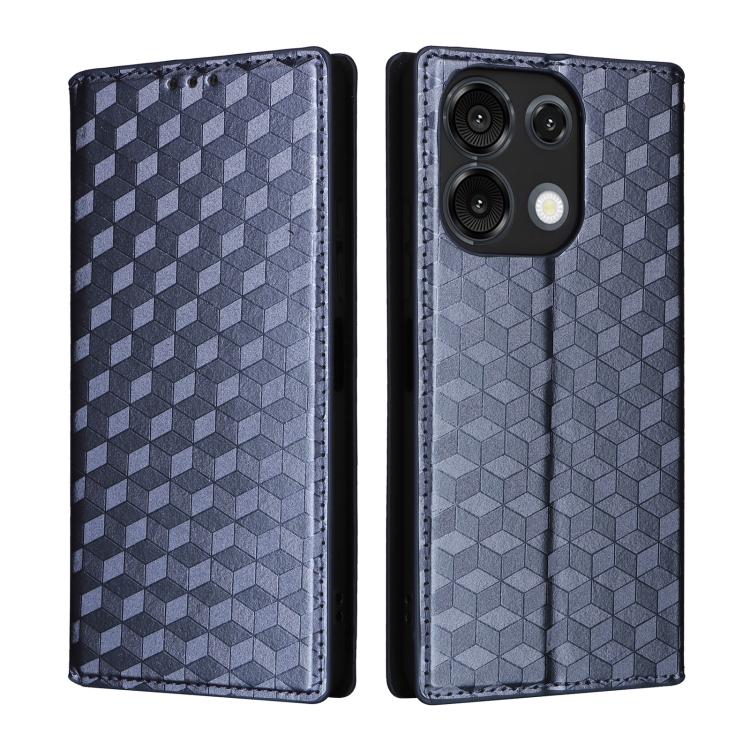 For Umidigi G9 5G Cubic Grid Texture Flip Leather Phone Case