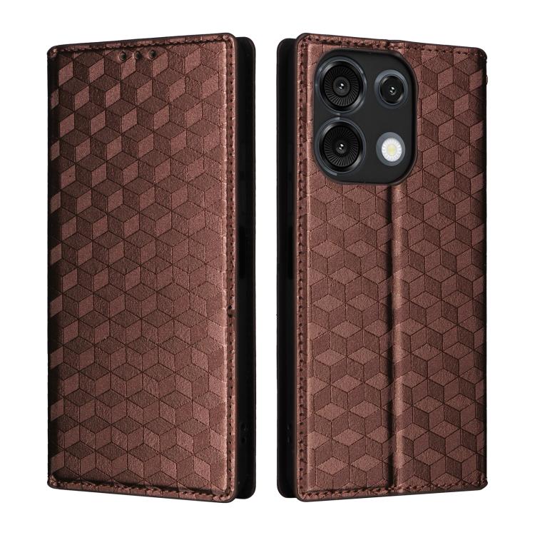 For Umidigi G9 5G Cubic Grid Texture Flip Leather Phone Case
