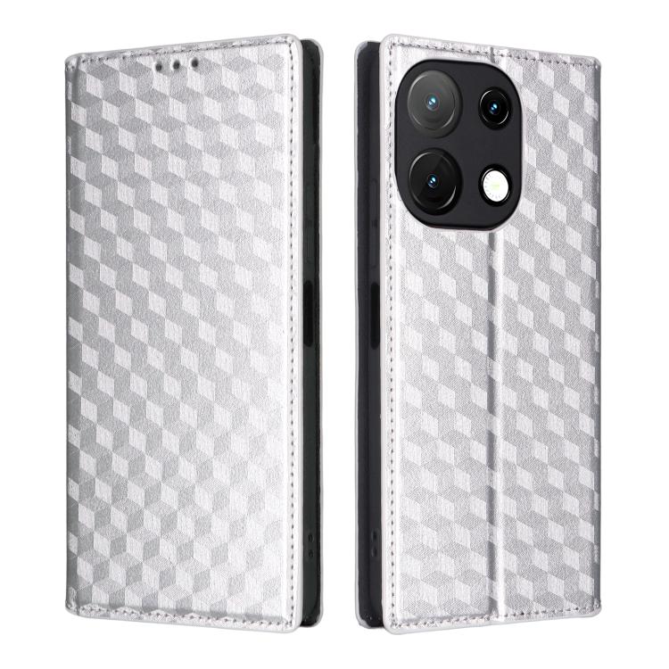 For Umidigi Note 100 4G / 5G / Note 100A Cubic Grid Texture Flip Leather Phone Case