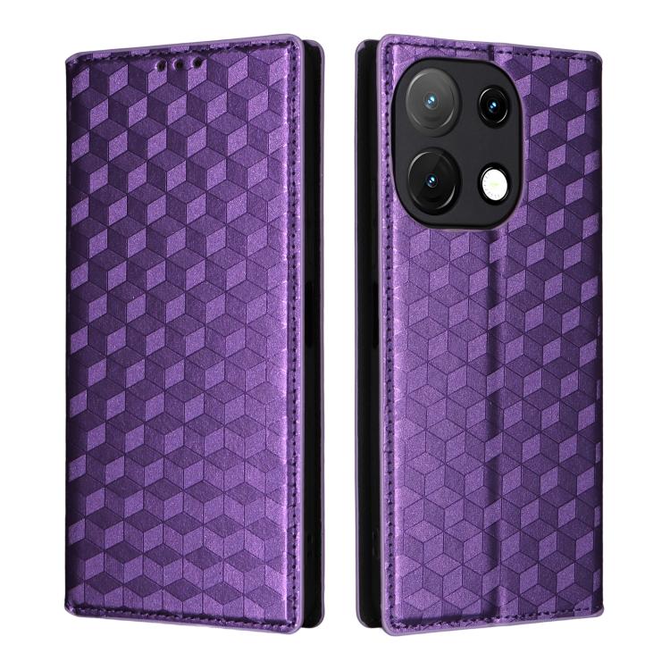 For Umidigi Note 100 4G / 5G / Note 100A Cubic Grid Texture Flip Leather Phone Case