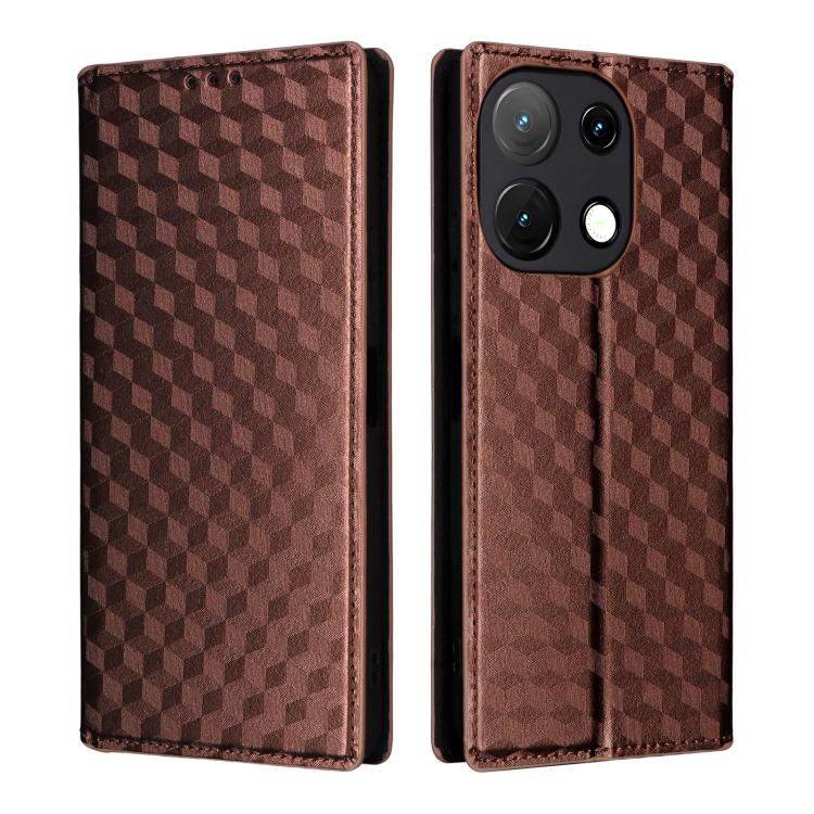 For Umidigi Note 100 4G / 5G / Note 100A Cubic Grid Texture Flip Leather Phone Case