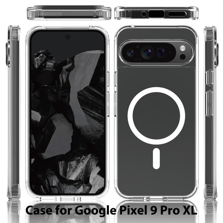 For Google Pixel 9 Pro XL Skin Feel Transparent MagSafe Phone Case