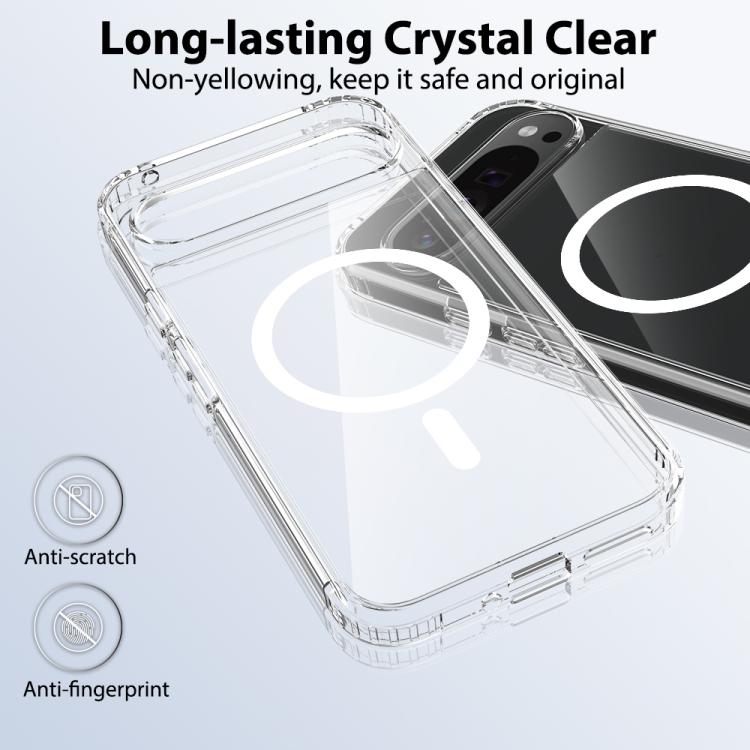 For Google Pixel 9 Pro XL Skin Feel Transparent MagSafe Phone Case