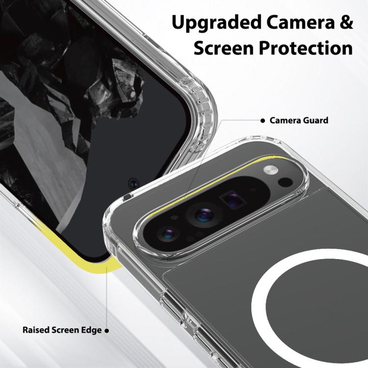 For Google Pixel 9 Pro XL Skin Feel Transparent MagSafe Phone Case