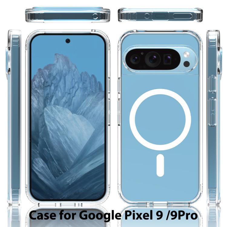 For Google Pixel 9 / 9 Pro Skin Feel Transparent MagSafe Phone Case