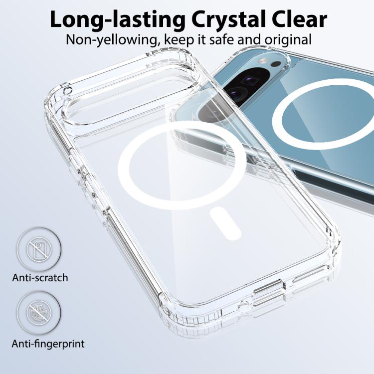 For Google Pixel 9 / 9 Pro Skin Feel Transparent MagSafe Phone Case