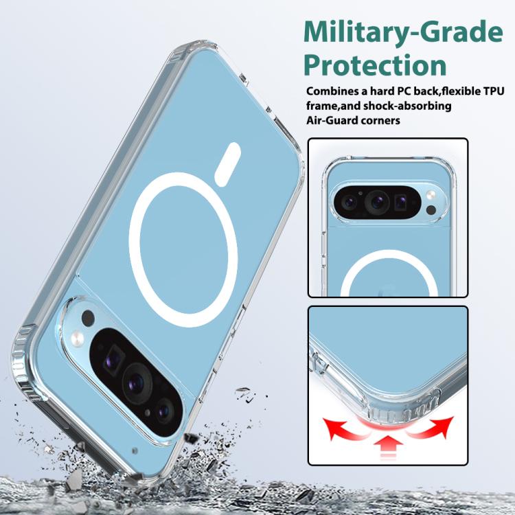 For Google Pixel 9 / 9 Pro Skin Feel Transparent MagSafe Phone Case