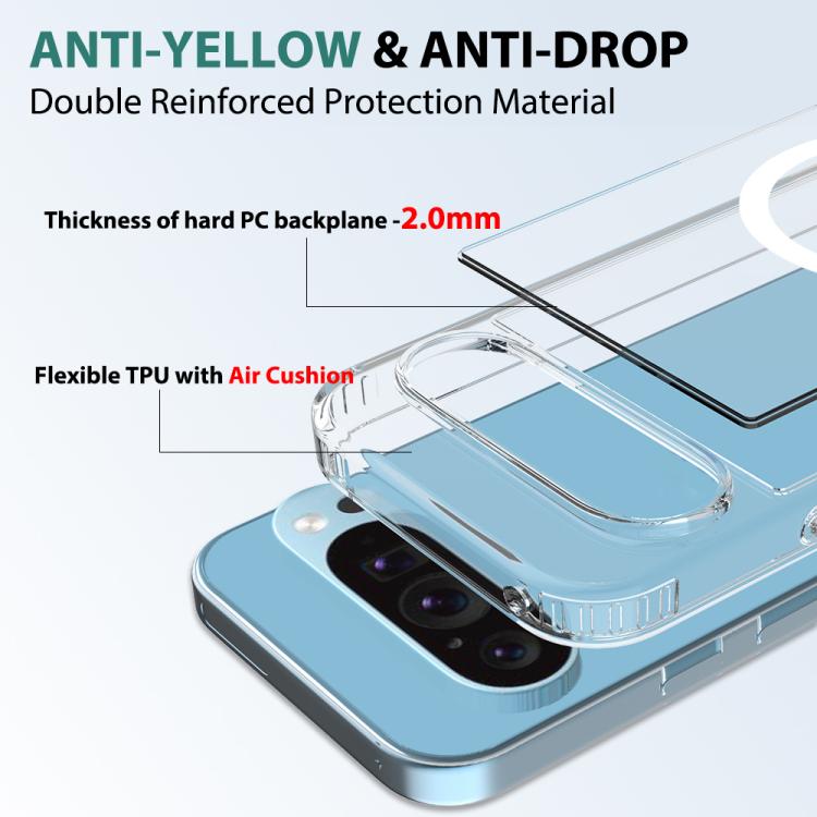 For Google Pixel 9 / 9 Pro Skin Feel Transparent MagSafe Phone Case