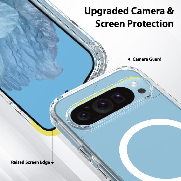 For Google Pixel 9 / 9 Pro Skin Feel Transparent MagSafe Phone Case