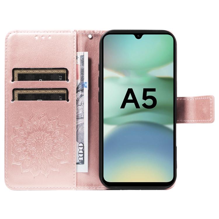 For Redmi A5 4G 173.3mm Embossed Sunflower Pattern Flip Leather Phone Case