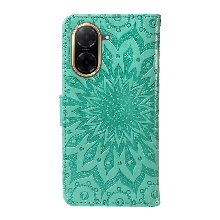For Redmi A5 4G 173.3mm Embossed Sunflower Pattern Flip Leather Phone Case