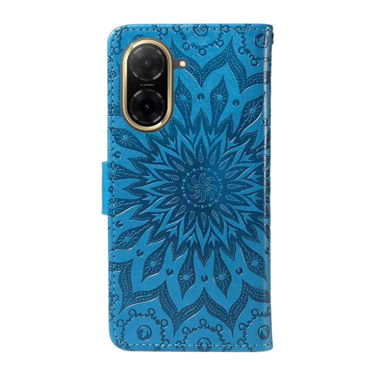 For Redmi A5 4G 173.3mm Embossed Sunflower Pattern Flip Leather Phone Case