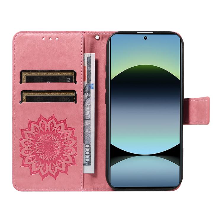 For Redmi Note 14S 4G / Note 13 Pro 4G Embossed Sunflower Pattern Flip Leather Phone Case