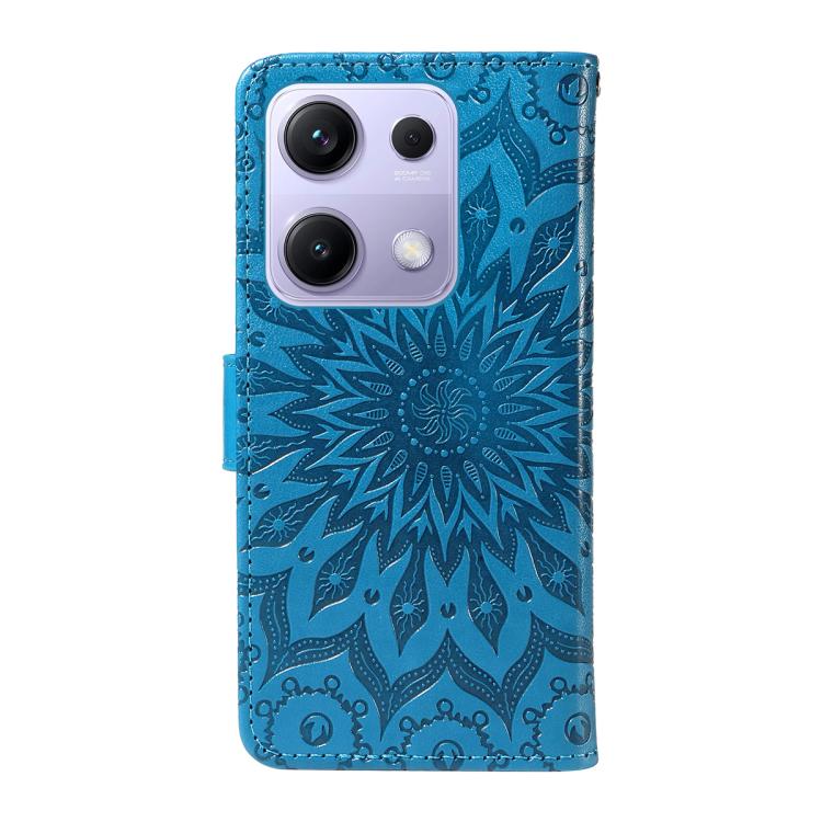 For Redmi Note 14S 4G / Note 13 Pro 4G Embossed Sunflower Pattern Flip Leather Phone Case