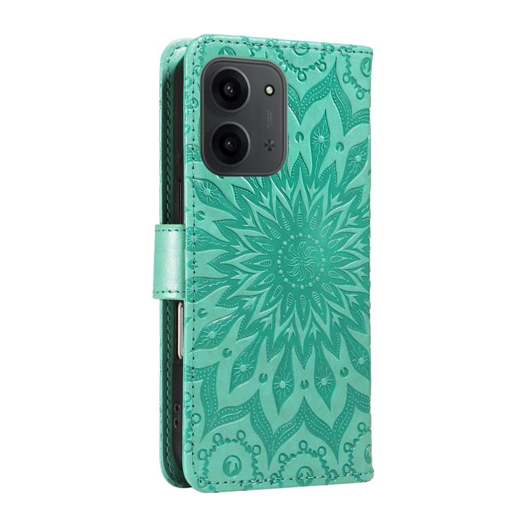 For Redmi 15C 5G/4G EU 173mm/Poco C85 5G Embossed Sunflower Pattern Flip Leather Phone Case