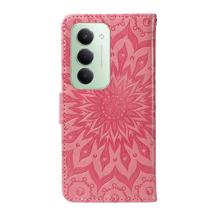 For Redmi 15 5G Global / 15 4G SEA 169.5mm Embossed Sunflower Pattern Flip Leather Phone Case