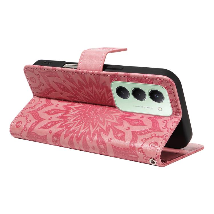 For Redmi 15 5G Global / 15 4G SEA 169.5mm Embossed Sunflower Pattern Flip Leather Phone Case