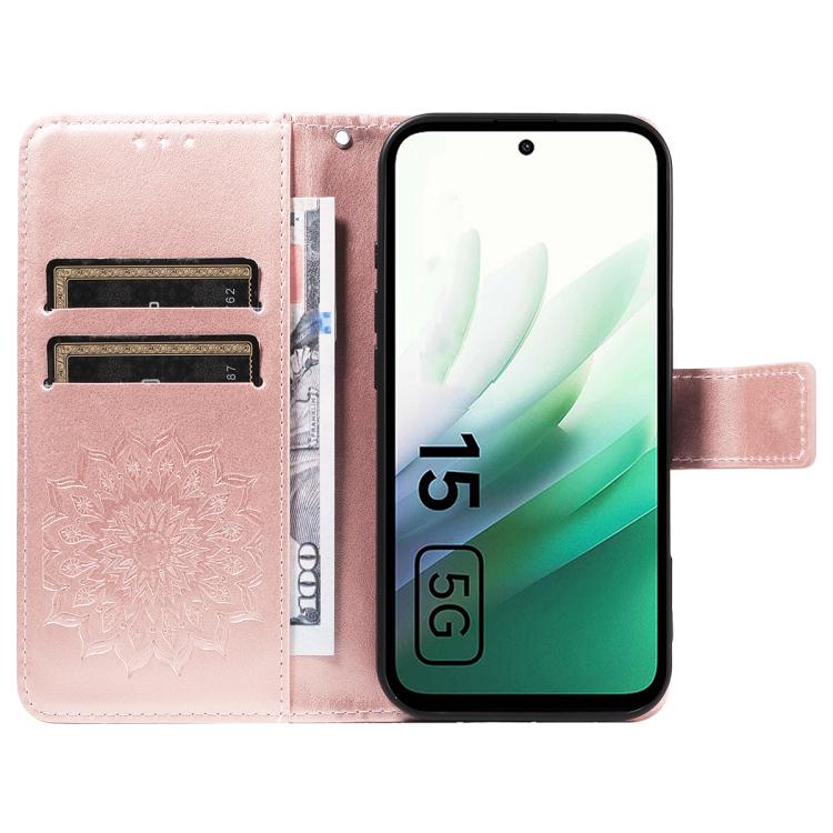 For Redmi 15 5G / 4G EU 171mm Embossed Sunflower Pattern Flip Leather Phone Case