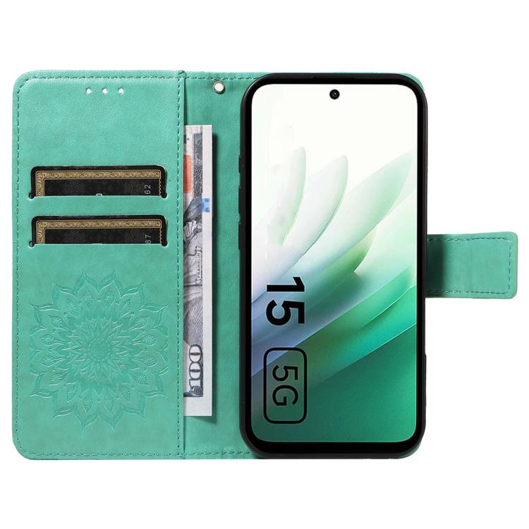 For Redmi 15 5G / 4G EU 171mm Embossed Sunflower Pattern Flip Leather Phone Case