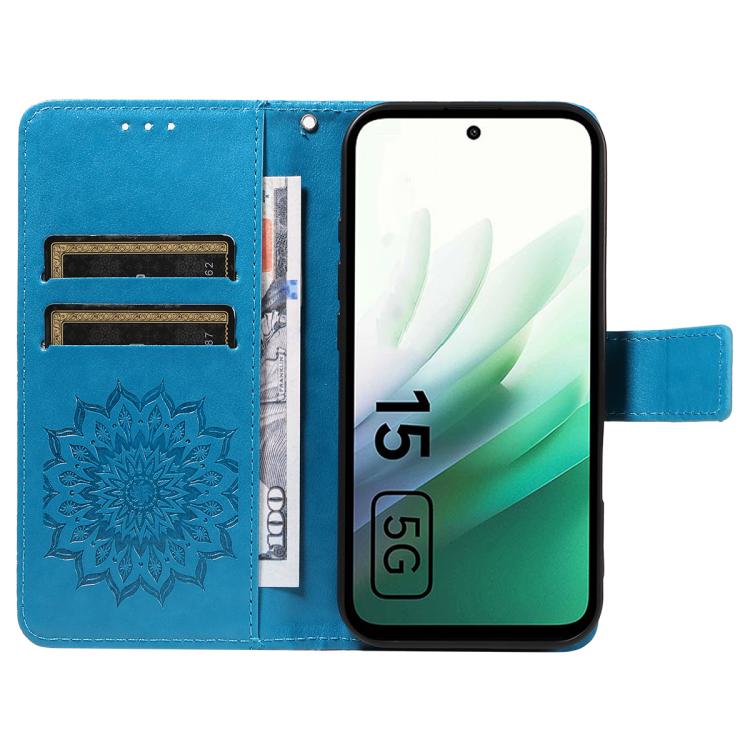 For Redmi 15 5G / 4G EU 171mm Embossed Sunflower Pattern Flip Leather Phone Case