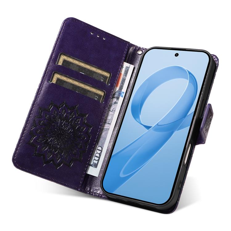 For Redmi K90 Pro Max/Poco F8 Ultra Embossed Sunflower Pattern Flip Leather Phone Case