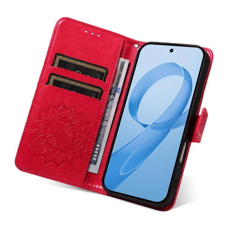 For Redmi K90 Pro Max/Poco F8 Ultra Embossed Sunflower Pattern Flip Leather Phone Case
