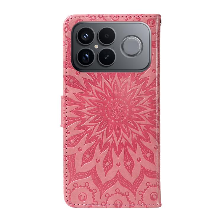 For Redmi K90 Pro Max/Poco F8 Ultra Embossed Sunflower Pattern Flip Leather Phone Case