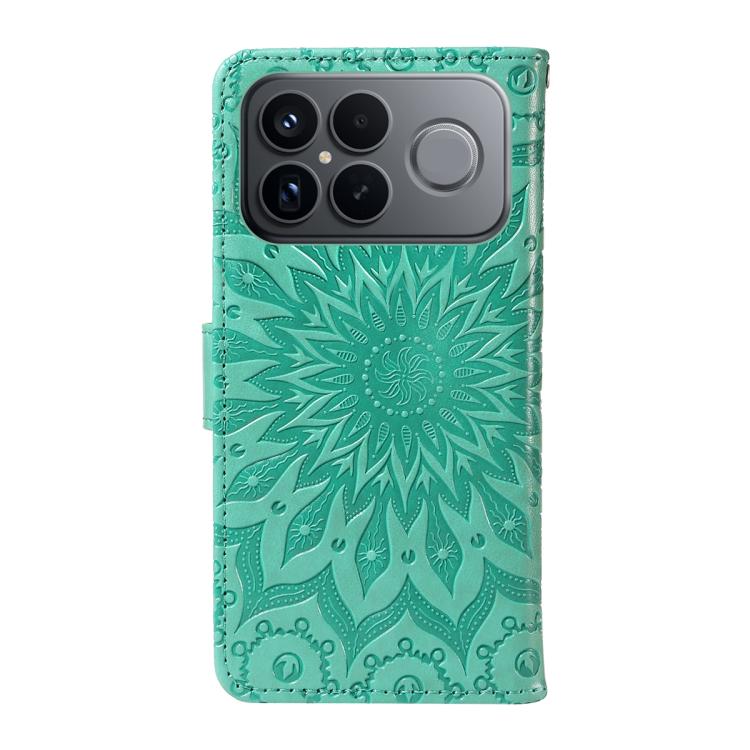 For Redmi K90 Pro Max/Poco F8 Ultra Embossed Sunflower Pattern Flip Leather Phone Case