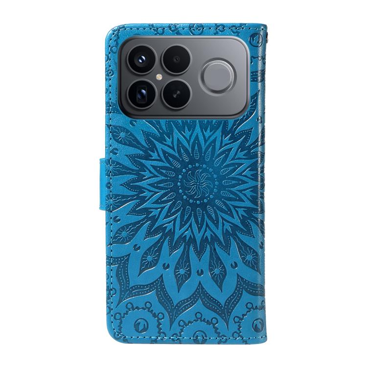 For Redmi K90 Pro Max/Poco F8 Ultra Embossed Sunflower Pattern Flip Leather Phone Case
