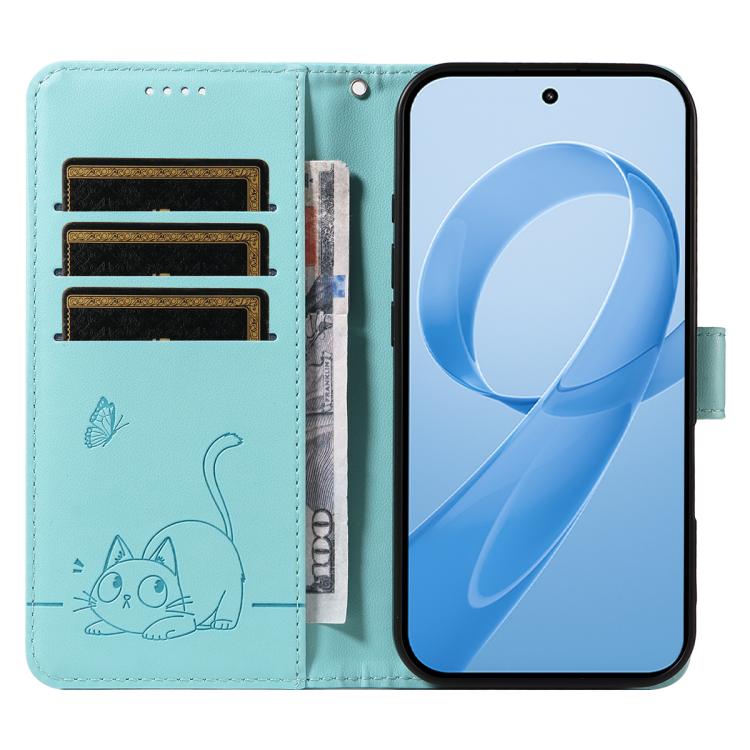 For Redmi K90 Pro Max/Poco F8 Ultra Adorable Cat Embossed Pattern Flip Leather Phone Case