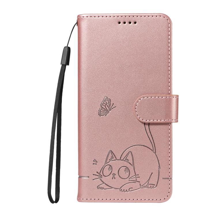 For Redmi K90 Pro Max/Poco F8 Ultra Adorable Cat Embossed Pattern Flip Leather Phone Case