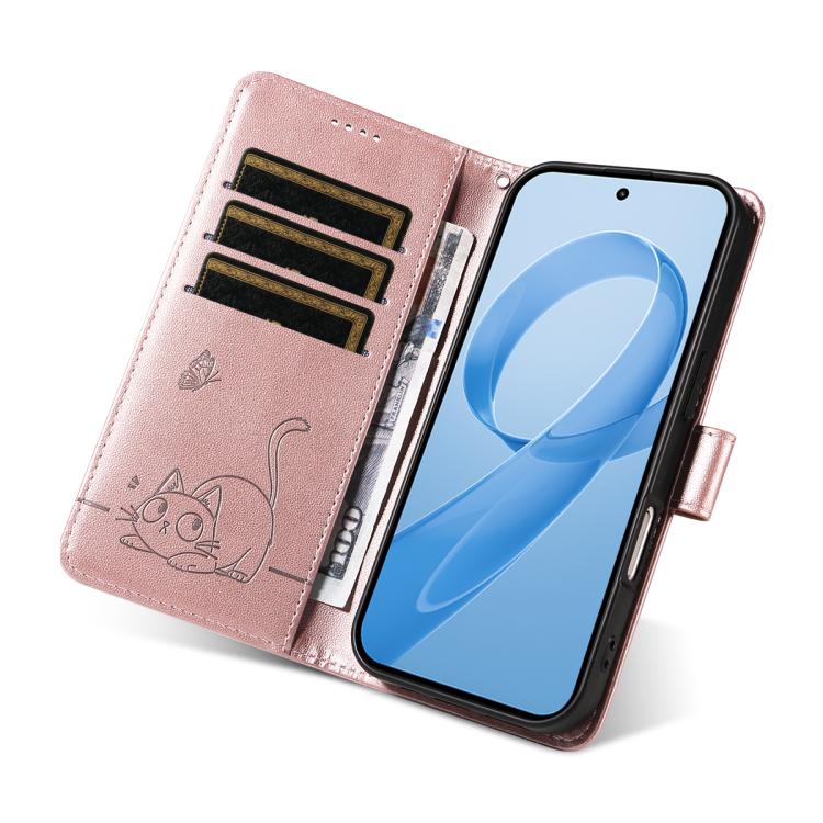 For Redmi K90 Pro Max/Poco F8 Ultra Adorable Cat Embossed Pattern Flip Leather Phone Case