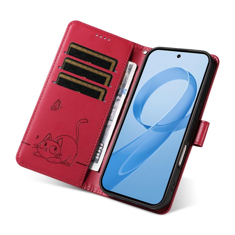 For Redmi K90 Pro Max/Poco F8 Ultra Adorable Cat Embossed Pattern Flip Leather Phone Case