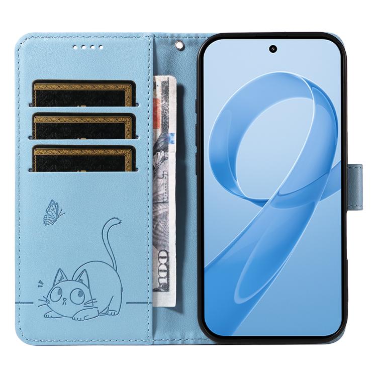 For Redmi K90 Pro Max/Poco F8 Ultra Adorable Cat Embossed Pattern Flip Leather Phone Case