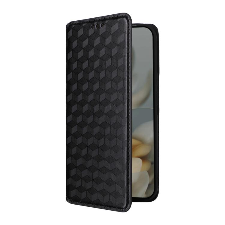 For Google Pixel 10 Pro XL Cubic Grid Texture Flip Leather Phone Case