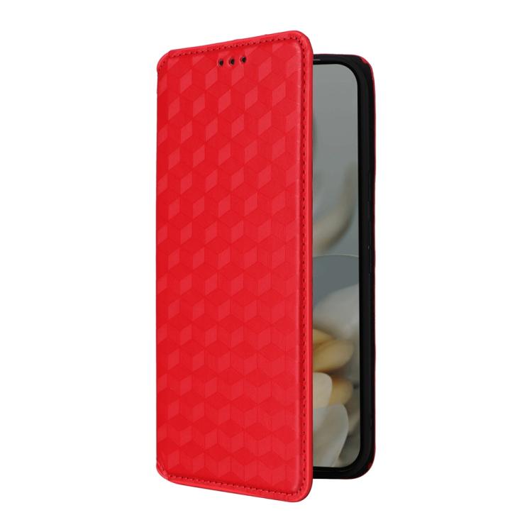 For Google Pixel 10 Pro XL Cubic Grid Texture Flip Leather Phone Case