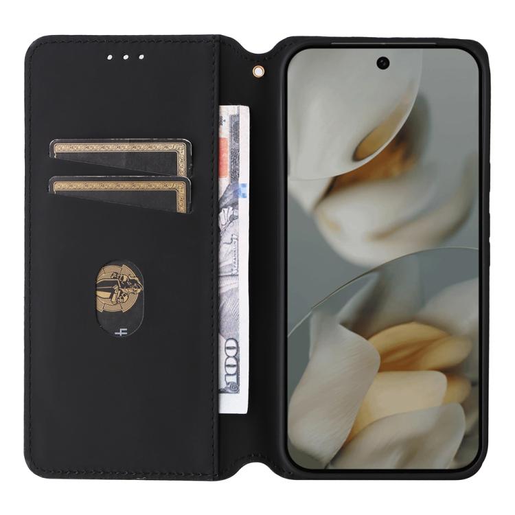For Google Pixel 10 Pro XL Cubic Grid Texture Flip Leather Phone Case