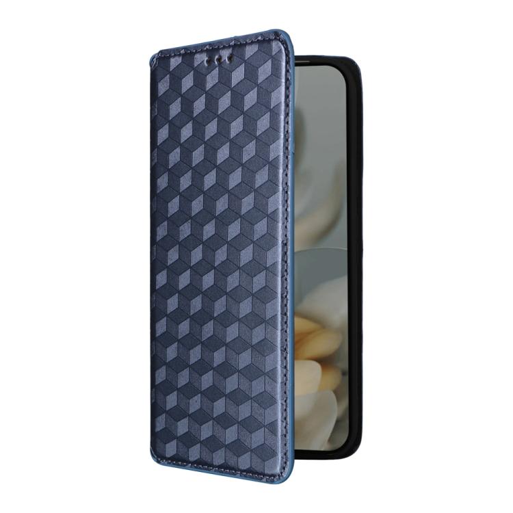 For Google Pixel 10 Pro XL Cubic Grid Texture Flip Leather Phone Case