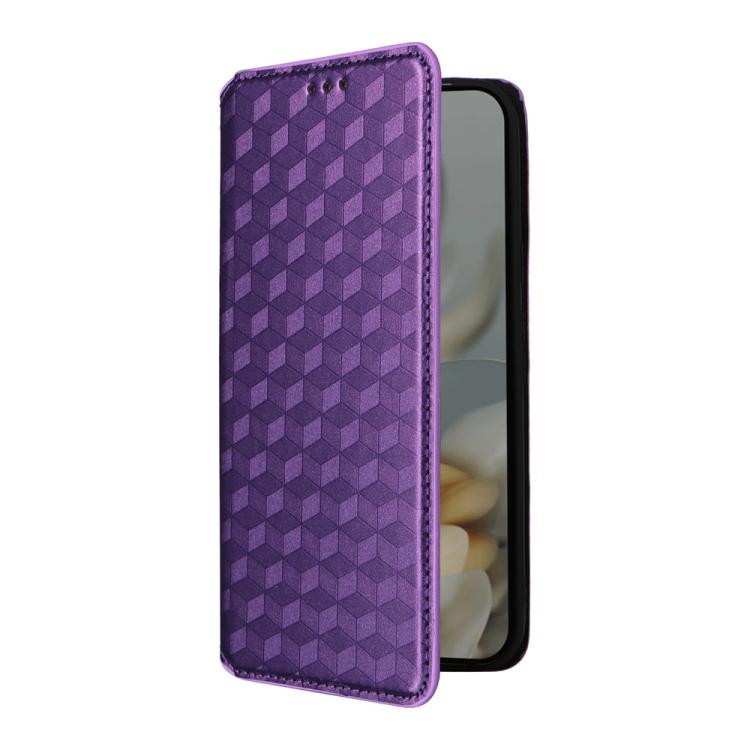 For Google Pixel 10 Pro XL Cubic Grid Texture Flip Leather Phone Case