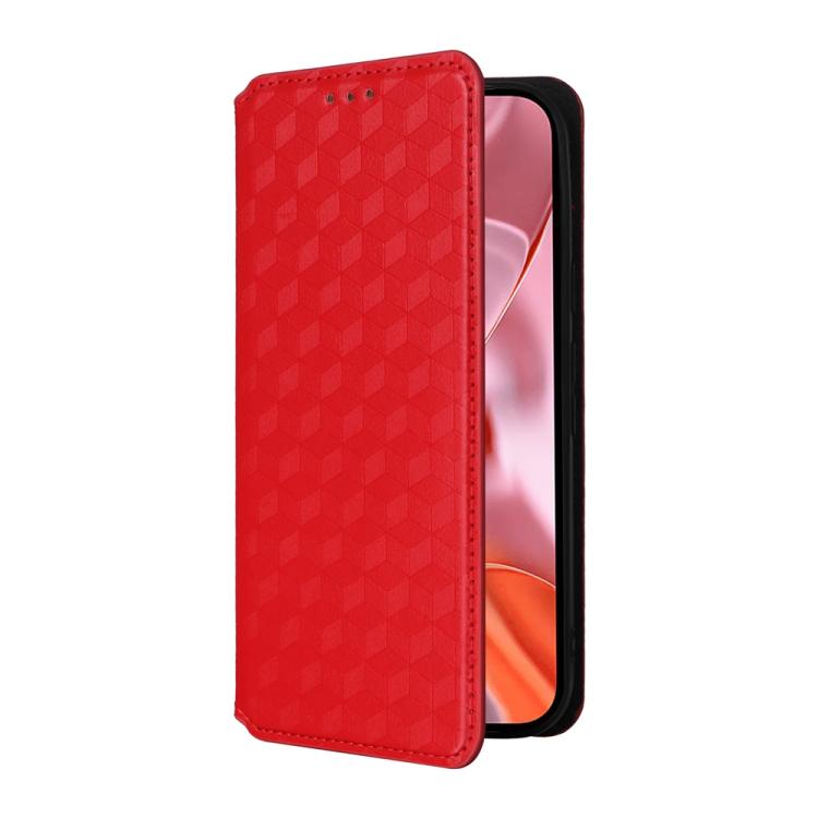For Google Pixel 10 / Pixel 10 Pro Cubic Grid Texture Flip Leather Phone Case
