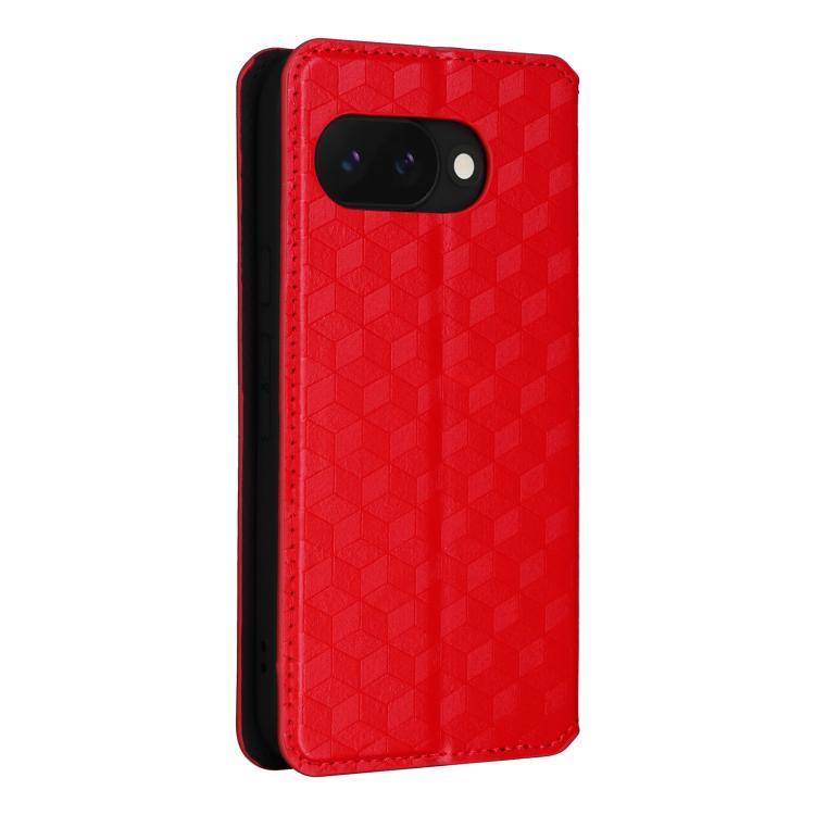 For Google Pixel 10a Cubic Grid Texture Flip Leather Phone Case
