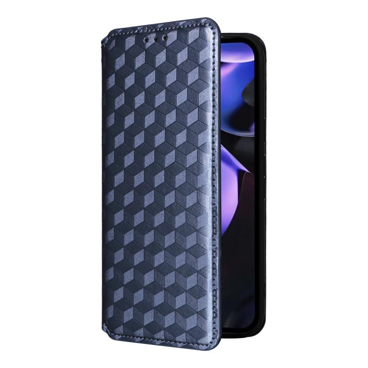 For Google Pixel 10a Cubic Grid Texture Flip Leather Phone Case