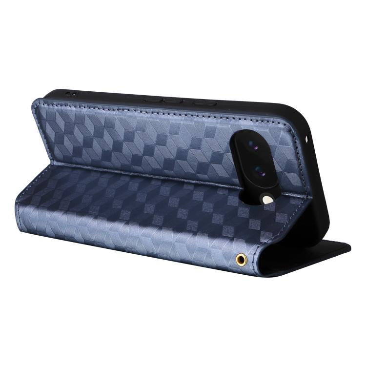 For Google Pixel 10a Cubic Grid Texture Flip Leather Phone Case