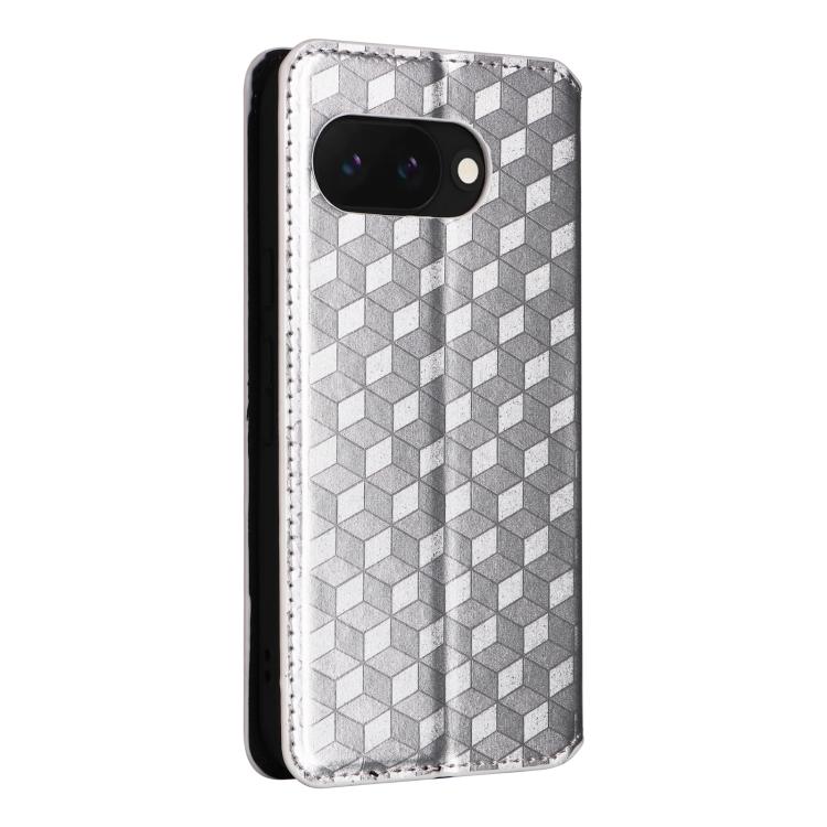 For Google Pixel 10a Cubic Grid Texture Flip Leather Phone Case