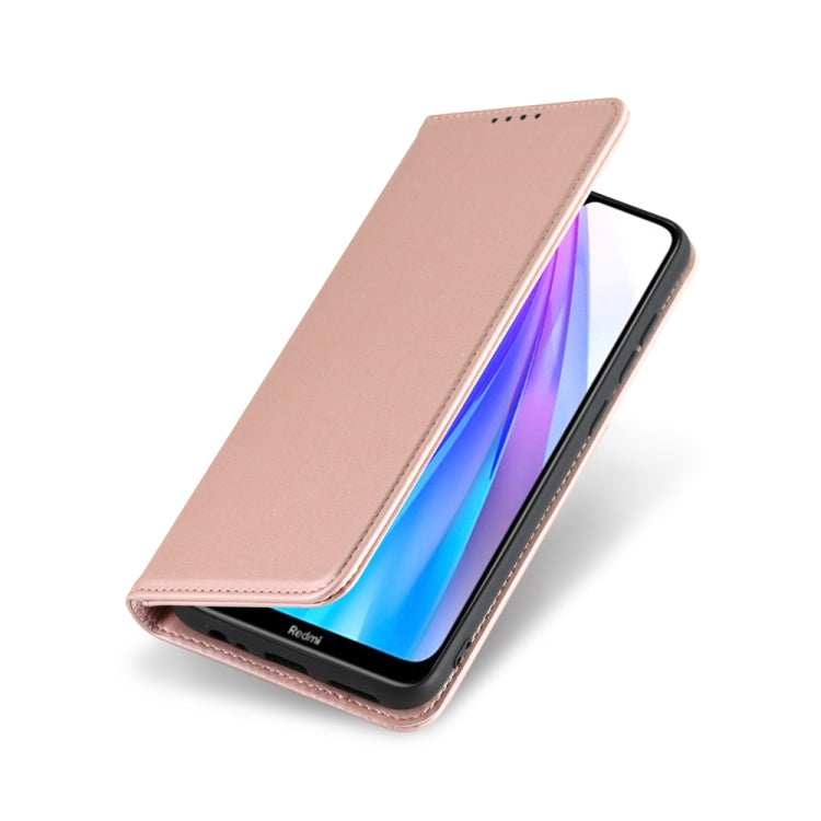 For Xiaomi Redmi Note 8T(India Version) Strong Magnetism Shockproof Horizontal Flip Liquid Feel Leather Case with Holder & Card Slots & Wallet