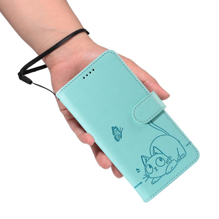 For Honor 400 Global 156.5mm Adorable Cat Embossed Pattern Flip Leather Phone Case