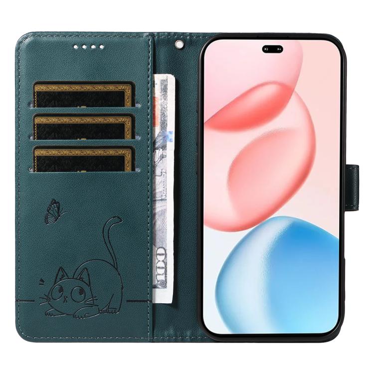 For Honor 400 Pro Global 160.8mm Adorable Cat Embossed Pattern Flip Leather Phone Case
