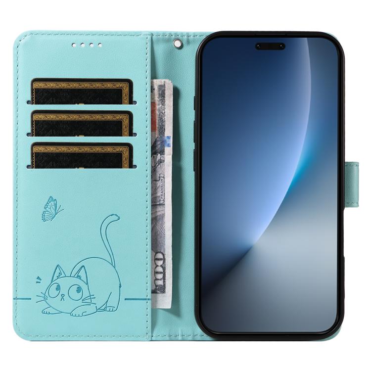 For Honor Magic8 Pro Adorable Cat Embossed Pattern Flip Leather Phone Case