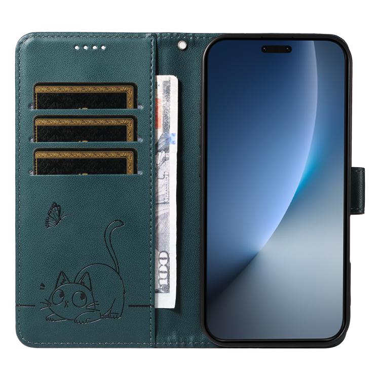 For Honor Magic8 Pro Adorable Cat Embossed Pattern Flip Leather Phone Case