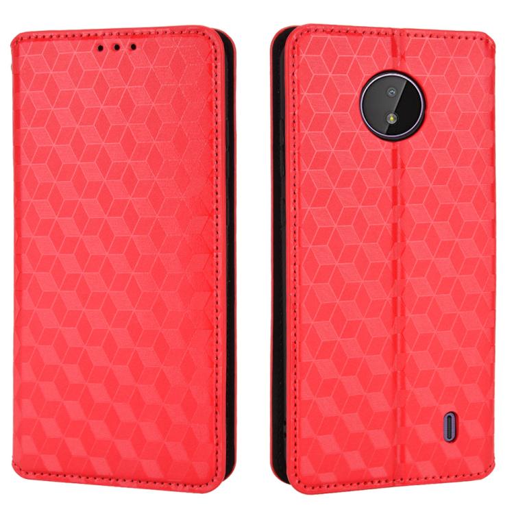 For Nokia C10 / Nokia C20 Cubic Grid Texture Flip Leather Phone Case